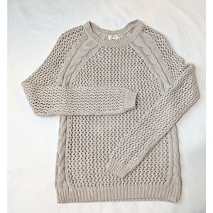 Kenar Women's Beige Cable Knit Sweater